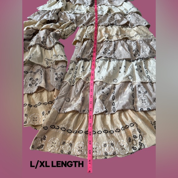 NWT JADED GYPSY BOHEMIAN LAYERS OF DREAMS TIERED RUFFLED WIDE LEG PANTS - Picture 5 of 9